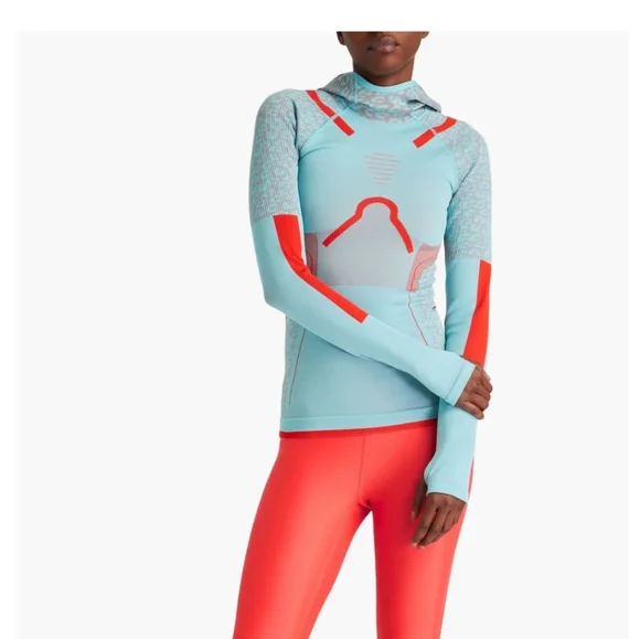 Adidas by Stella McCartney Aqua and Red Sweatshirt - Picture 2 of 12
